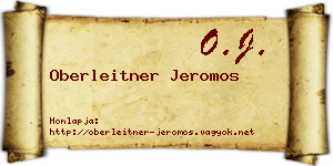 Oberleitner Jeromos névjegykártya